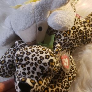 Lot 2 Ty Beanie Babies Pillow Pals Baba & speckles